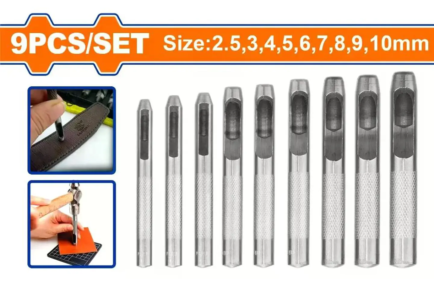 Kit Sacabocados De Impacto Set 9 Piezas 3