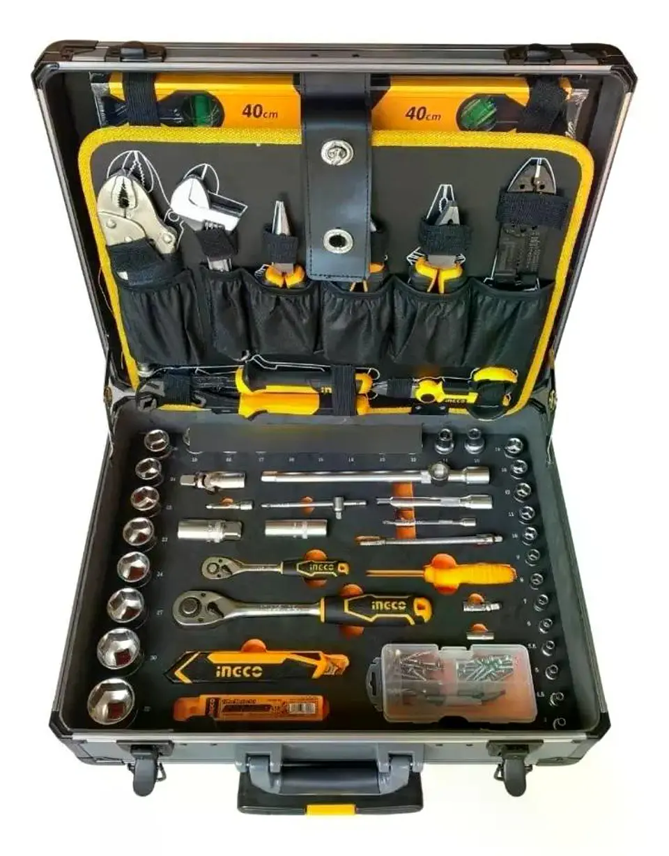 Caja Maleta De Herramientas Manuales Ingco 147 Ac Industrial Plateado 5