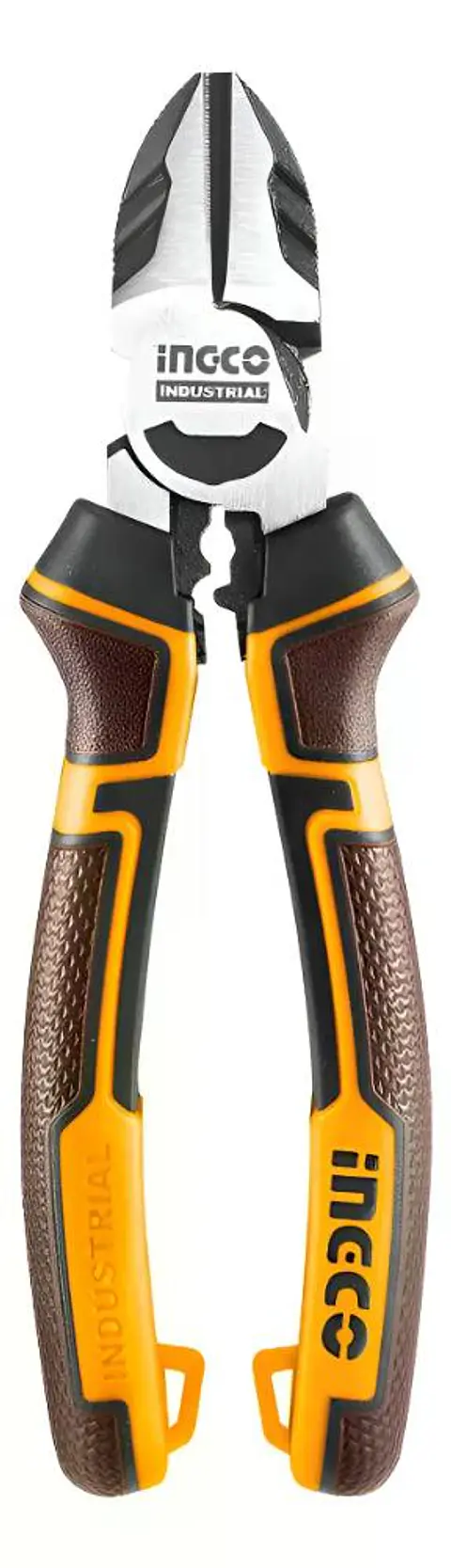 Alicate Corte Diagonal 180mm / 7 Pulgadas Ingco Hhldcp28180 Naranja/negro/marrón