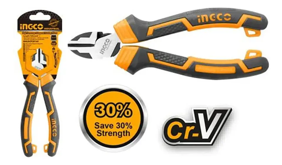Alicate Corte Diagonal 180mm / 7 Pulgadas Ingco Hhldcp28180 Naranja/negro/marrón 5