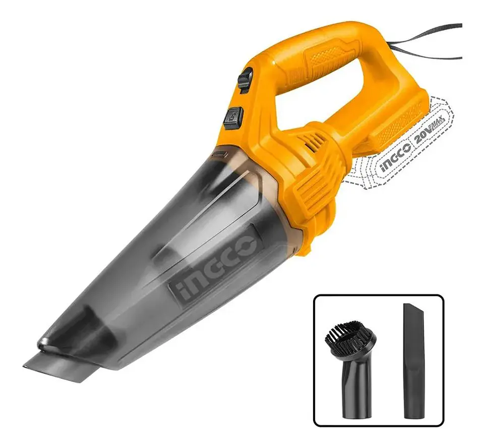 Aspiradora Inalambrica 20v 0.5lt 9kpa Ingco Cvli201261 Naranja 1