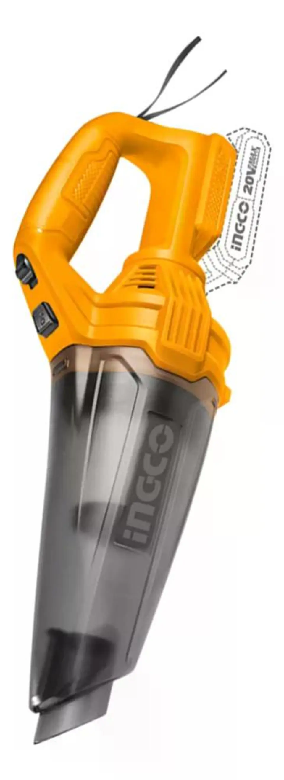 Aspiradora Inalambrica 20v 0.5lt 9kpa Ingco Cvli201261 Naranja 3