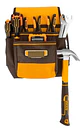 Bolso Porta Herramientas Cinturon 9 Bolsillo 35cm 10kg Ingco Marrón - Miniatura 5