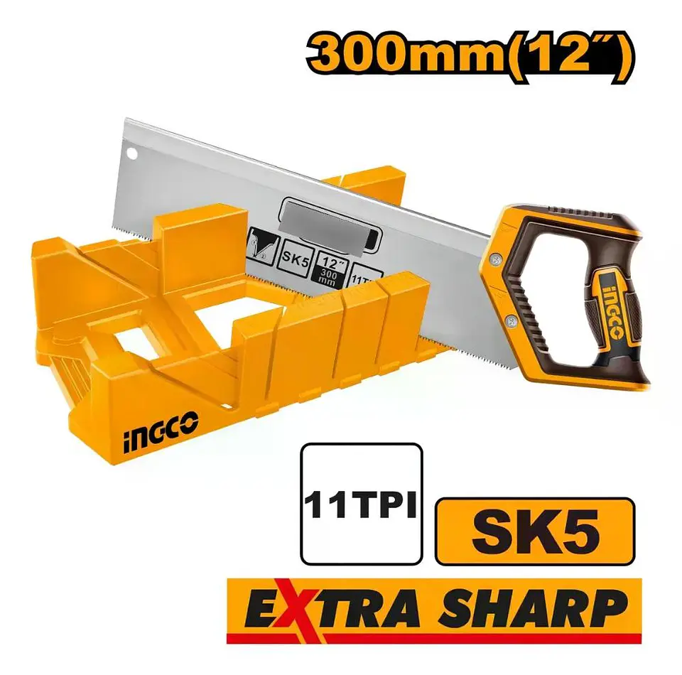 Caja De Inglete Serrucho Costilla 11tpi 300mm 12 Pulga Ingco 3