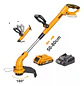 Bordeadora Orilladora Ingco Inalámbrica Ajustable 20v +ba+ca Anaranjado - Miniatura 3