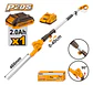 Cortaseto Podador De Altura Pertiga 20v 460mm Ingco Bat+carg - Miniatura 3