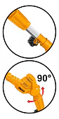 Cortaseto Podador De Altura Pertiga 20v 460mm Ingco Bat+carg - Miniatura 4
