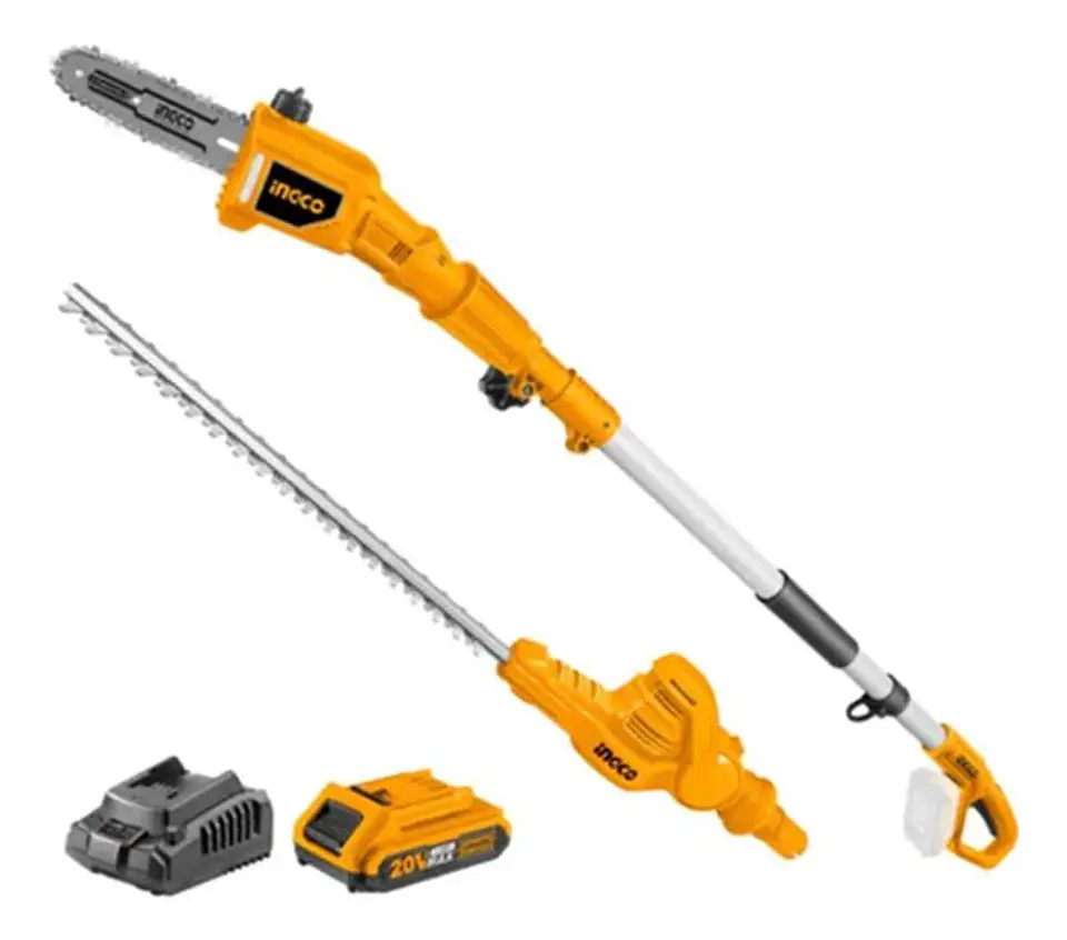 Cortaseto Y Sierra Con Pertiga Inalambrico 20v Ingco + Bat+c Marrón 3