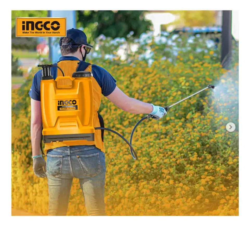Fumigador Pulverizador Mochila 16lt 4,5 Bar Ingco Hspp41602 Amarillo 8