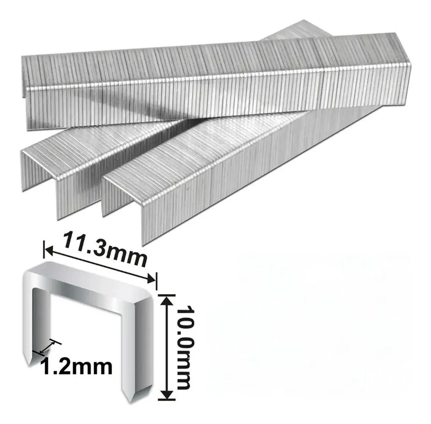 Grapas Grampas 10x1.2mm 1000 Und Ingco Para Hsg1404 Hsg1405 Plateado 3