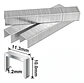 Grapas Grampas 10x1.2mm 1000 Und Ingco Para Hsg1404 Hsg1405 Plateado - Miniatura 3
