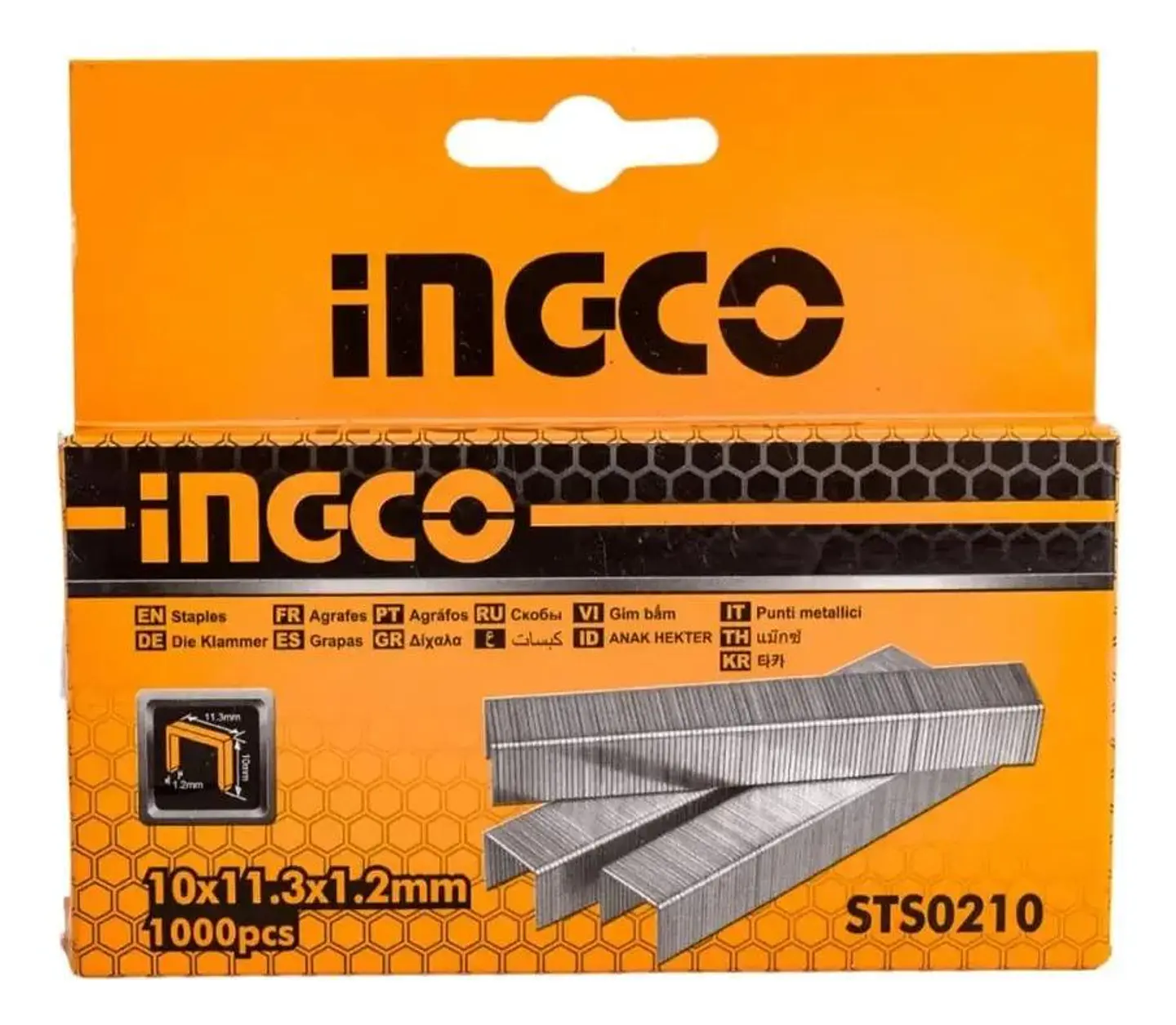 Grapas Grampas 10x1.2mm 1000 Und Ingco Para Hsg1404 Hsg1405 Plateado 7