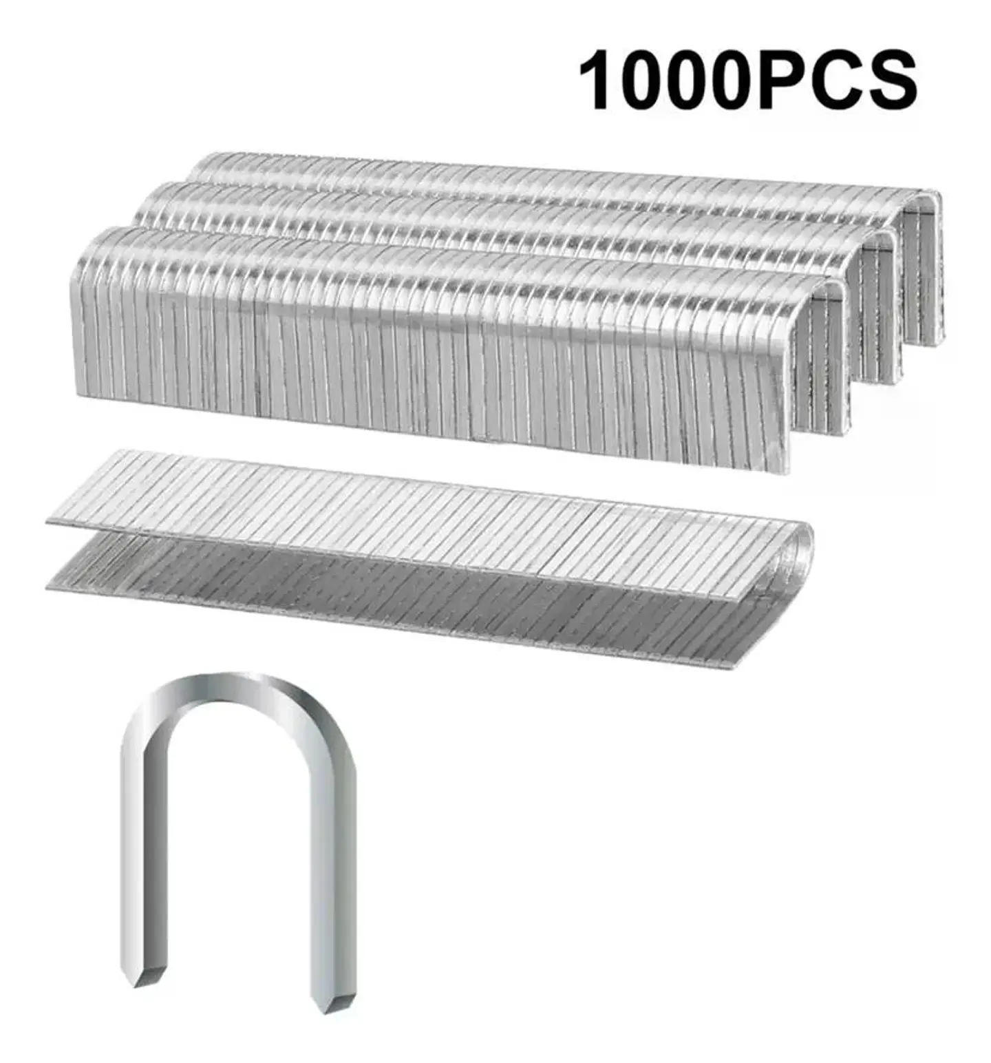 Grapas Grampas U 10x1.2mm 1000 Und Ingco Engrapadora Sts0412 Plateado 3