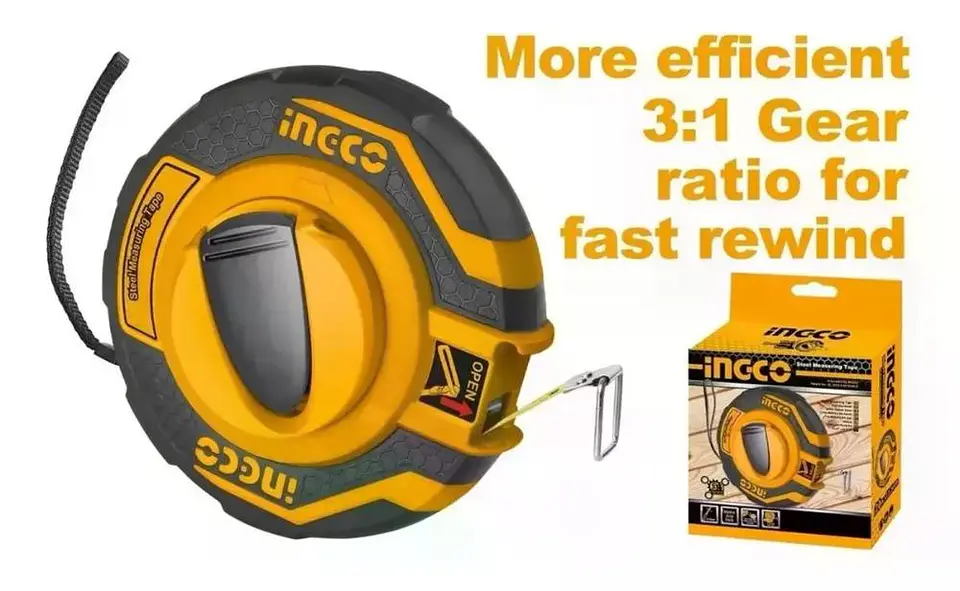 Huincha O Cinta De Medir Ingco 30 Metros X 12.5 Mm 5