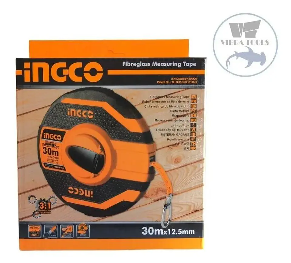 Huincha O Cinta De Medir Ingco 30 Metros X 12.5 Mm 6