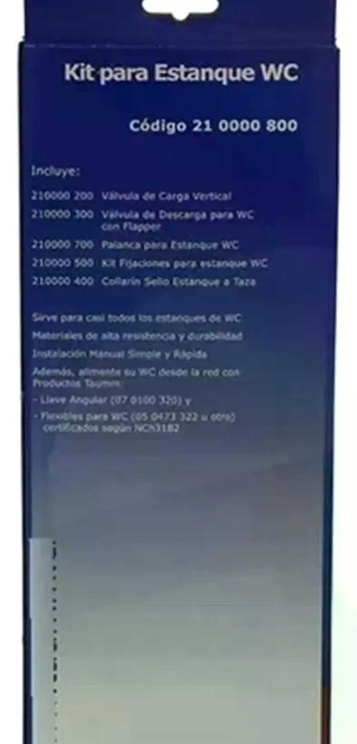 Kit Para Estanque Wc Carga Descarga Fijaciones Taumm Instala 8