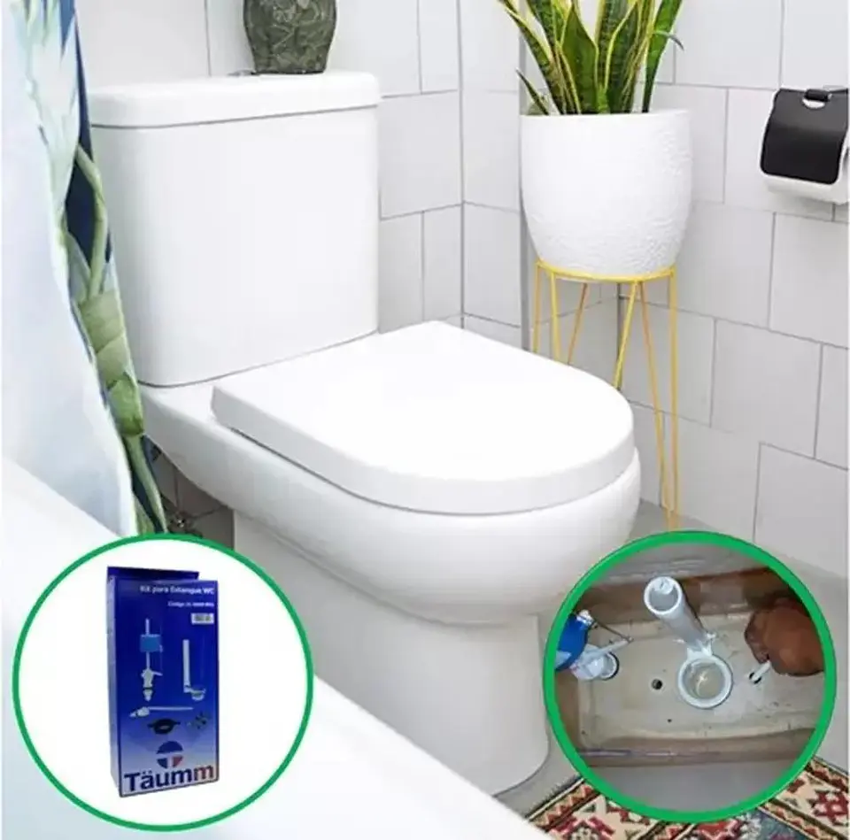 Kit Para Estanque Wc Carga Descarga Fijaciones Taumm Instala 9