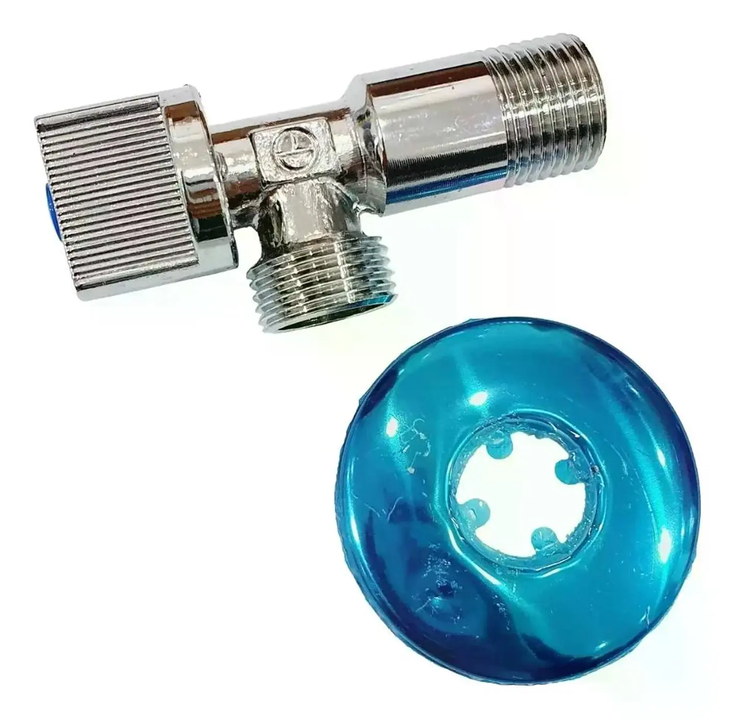Llave Angular He-he 1/2 Pulgadas Taumm Con Adorno Pared 2
