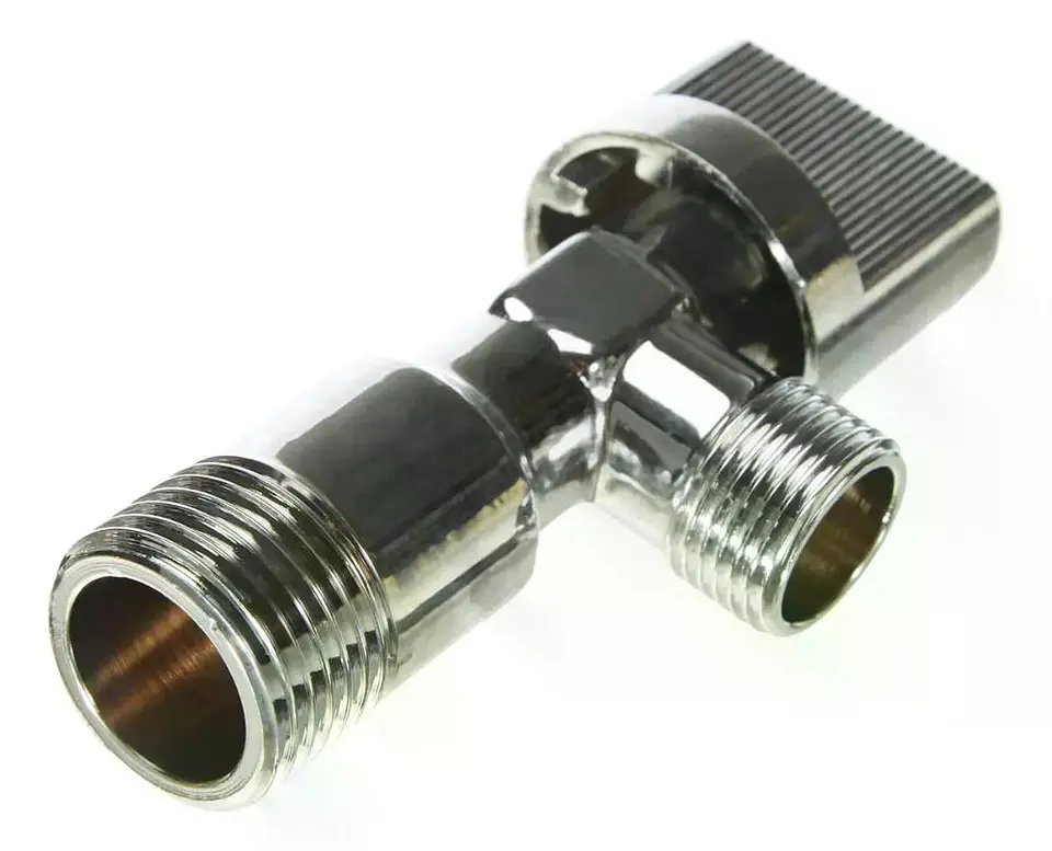 Llave Angular He-he 1/2 Pulgadas Taumm Con Adorno Pared 3