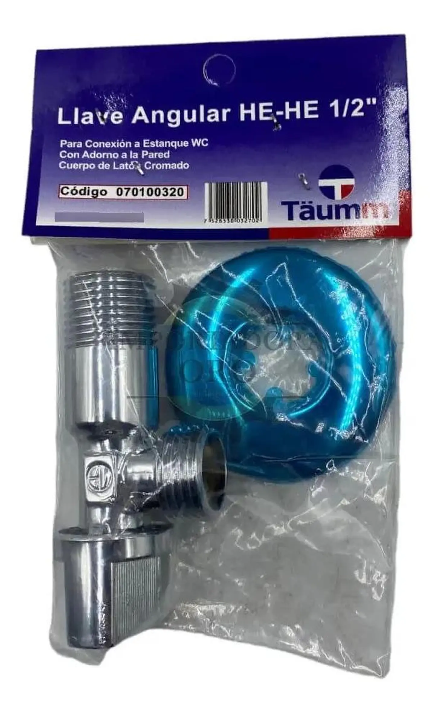 Llave Angular He-he 1/2 Pulgadas Taumm Con Adorno Pared 5