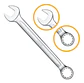 Llave Combinada Boca Y Estriada 8mm Cr-v Ingco Hcspa081 - Miniatura 1