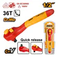 Llave Chicharra Industrial Aislada Vde 36t 1/2 Ingco Amarillo Amarillo - Miniatura 2