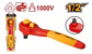 Llave Chicharra Industrial Aislada Vde 36t 1/2 Ingco Amarillo Amarillo - Miniatura 3