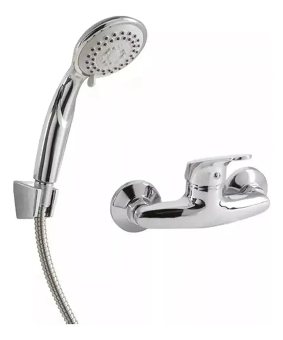 Llave Monomando Ducha Domenica Taumm Plata Cromado 2