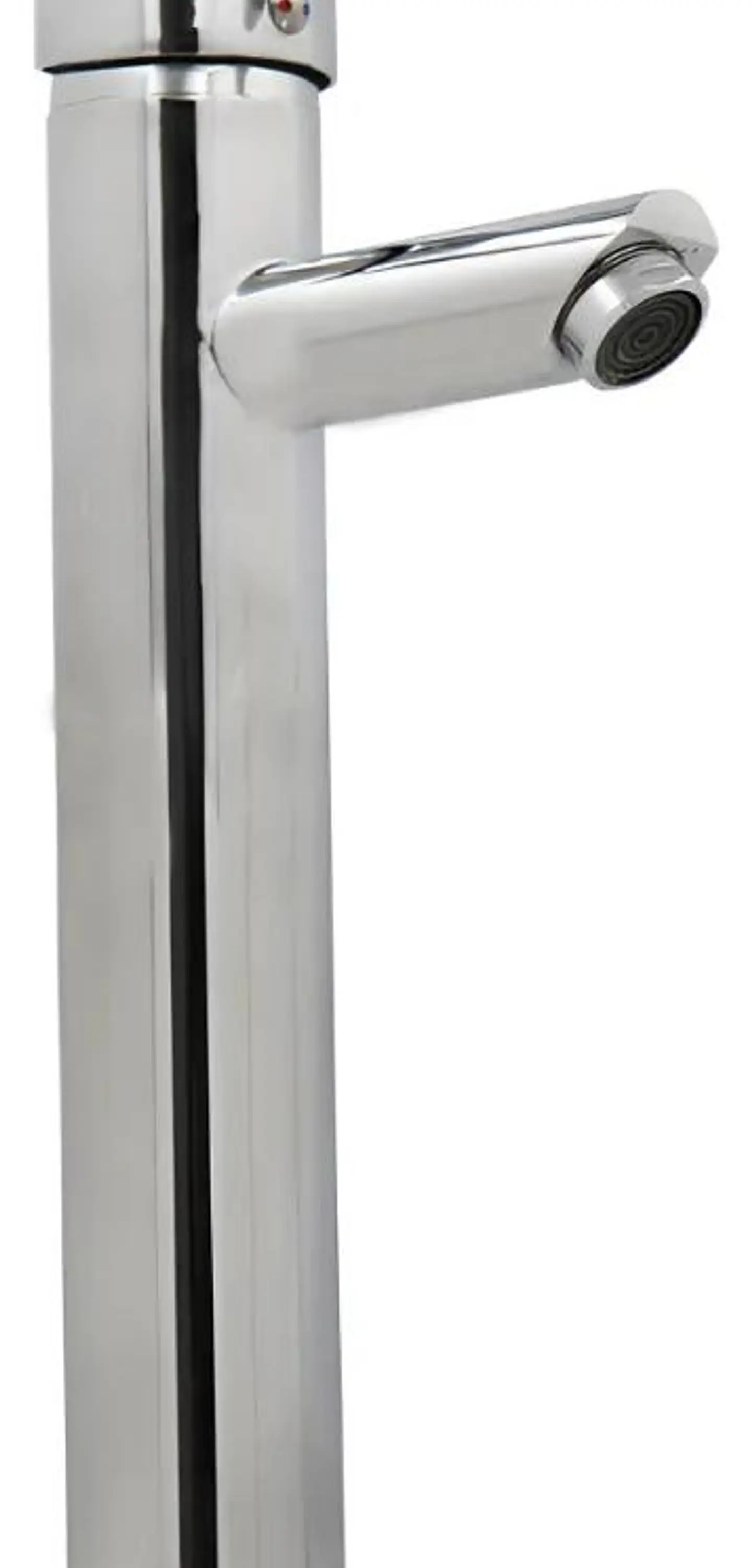 Llave Monomando Lavatorio Alto Modern Taumm Grifo Plateado Brillante 1