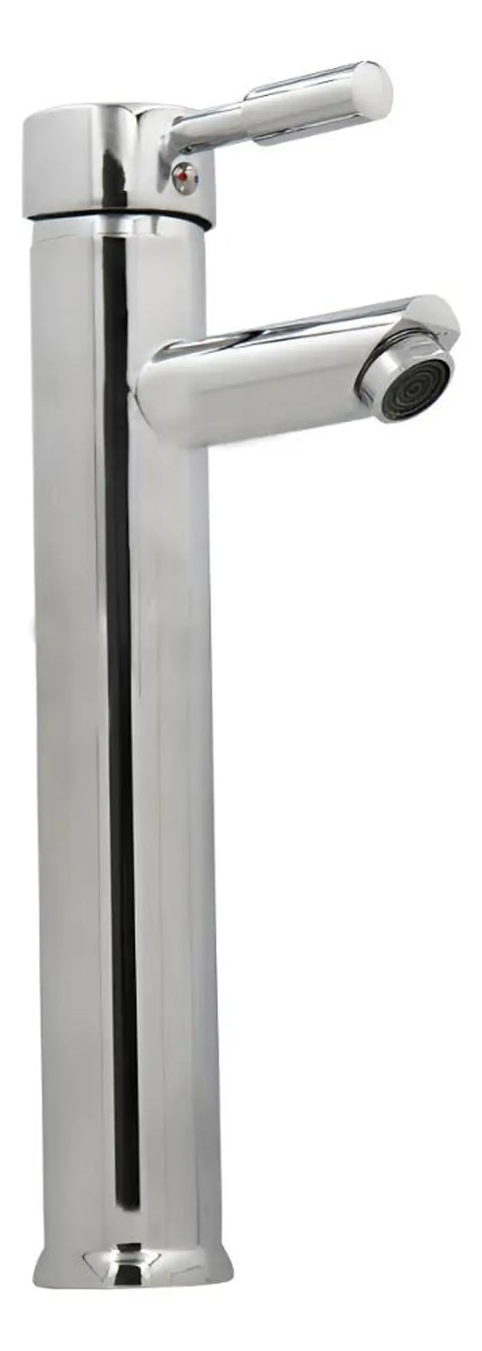 Llave Monomando Lavatorio Alto Modern Taumm Grifo Plateado Brillante 1