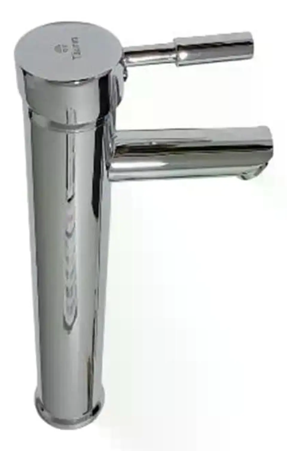 Llave Monomando Lavatorio Alto Modern Taumm Grifo Plateado Brillante 3