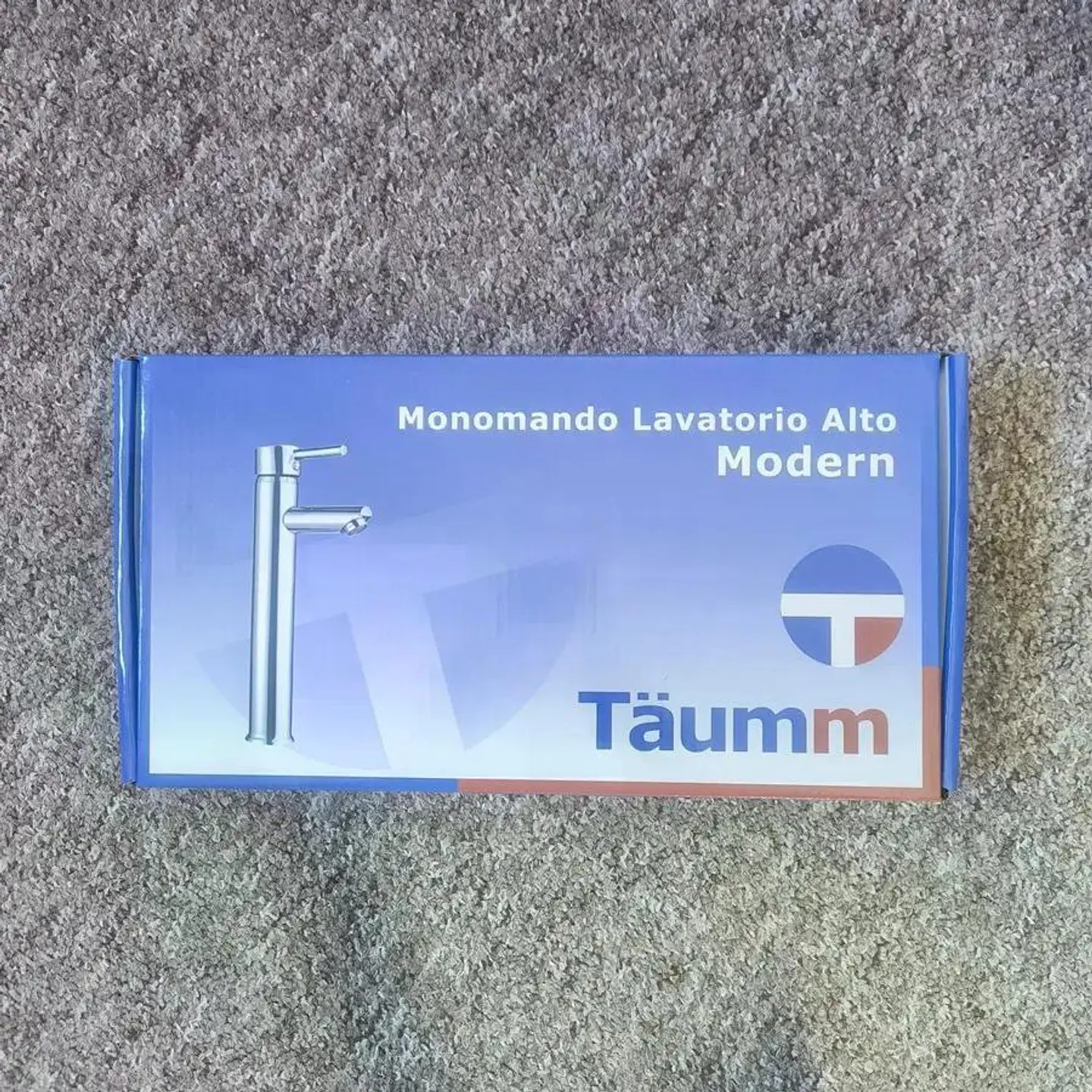 Llave Monomando Lavatorio Alto Modern Taumm Grifo Plateado Brillante 7