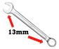 Llave Combinada Punta Corona 13 Mm X 171 Mm Ingco Hcspa131 Cromado - Miniatura 4