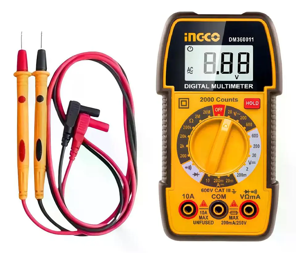 Multimetro Tester Digital Industrial 2000 Cuentas 600v Ingco 1