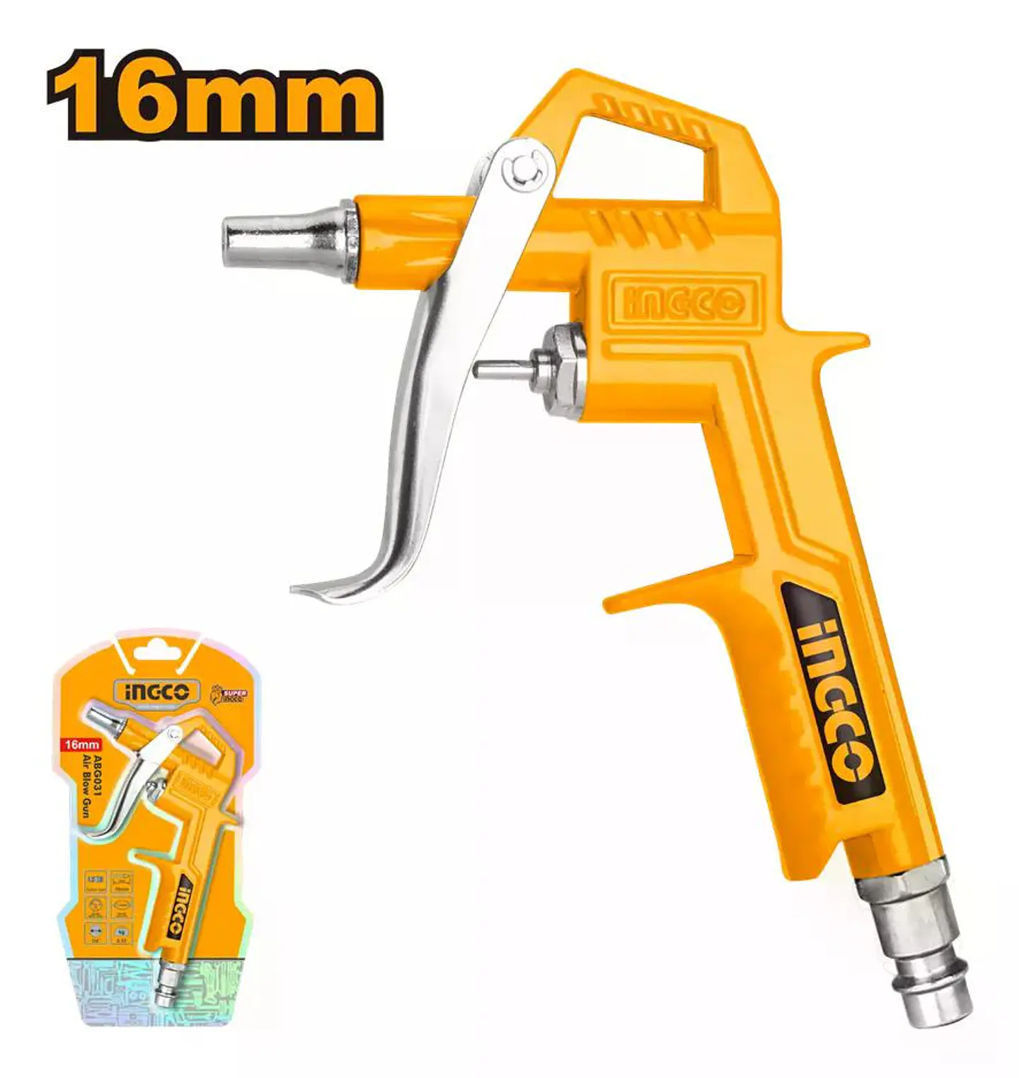 Pistola Aire Compresor Sopletear Limpieza 16mm Ingco Abg031 3