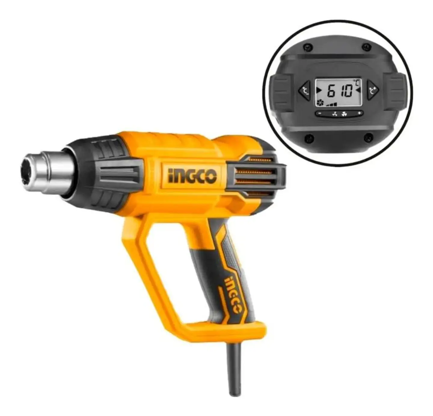 Pistola De Calor Digital Ingco 2000w Industrial Hg200028-1 Anaranjado 3