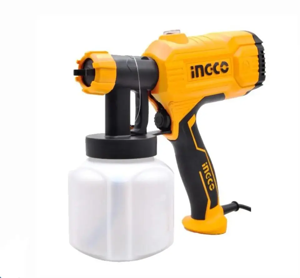 Pistola Para Pintar Eléctrica Ingco 450 W Industrial + Acces Naranja/negro 2