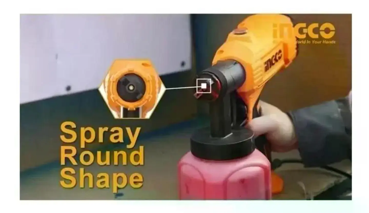 Pistola Para Pintar Eléctrica Ingco 450 W Industrial + Acces Naranja/negro 5
