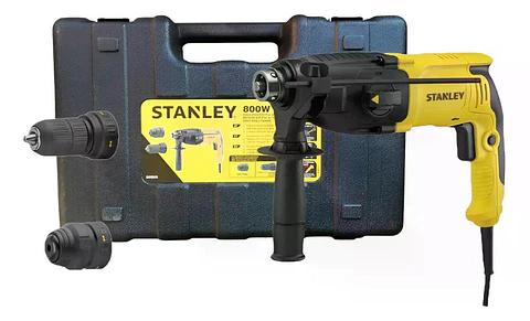 Rotomartillo Stanley Sds Plus 800 W 3.4 J + Mandril + Maleta Amarillo/negro 50 Hz