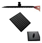 Plato Para Ducha Cuadrado 25 Cm Schwarz Taumm Negro Mate Negro - Miniatura 1