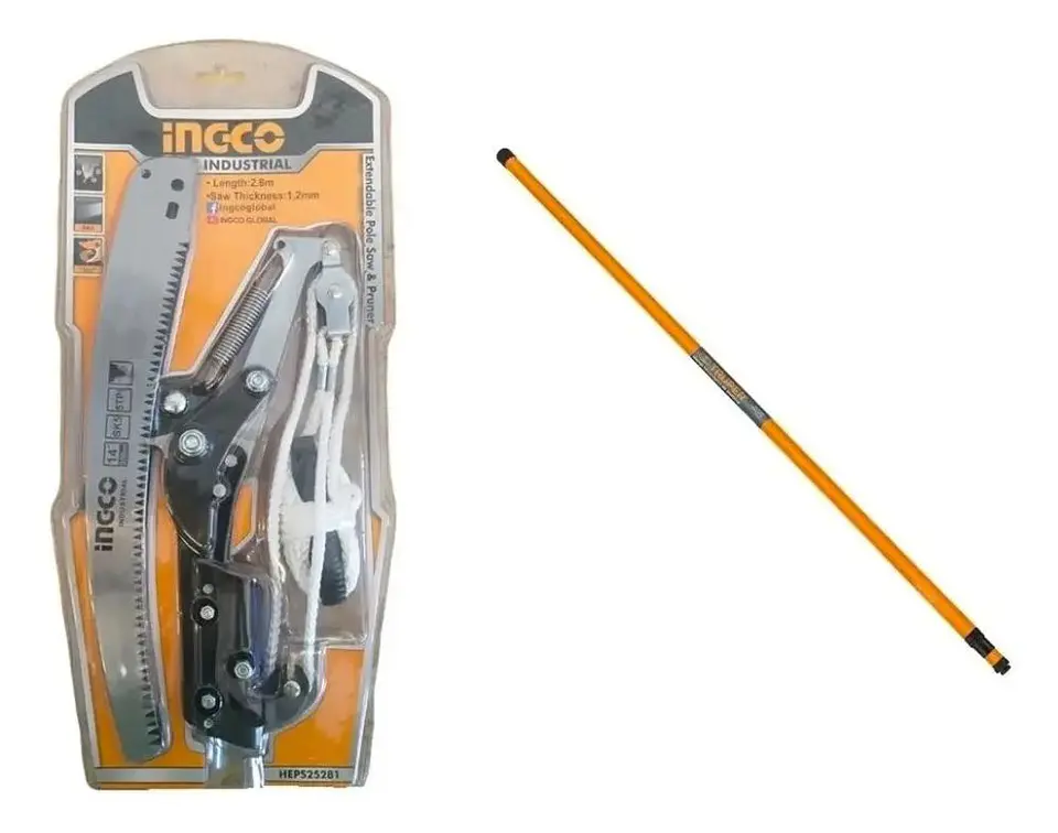 Podador Altura Tijera Serrucho Arboles Ramas Con Mango Ingco 5
