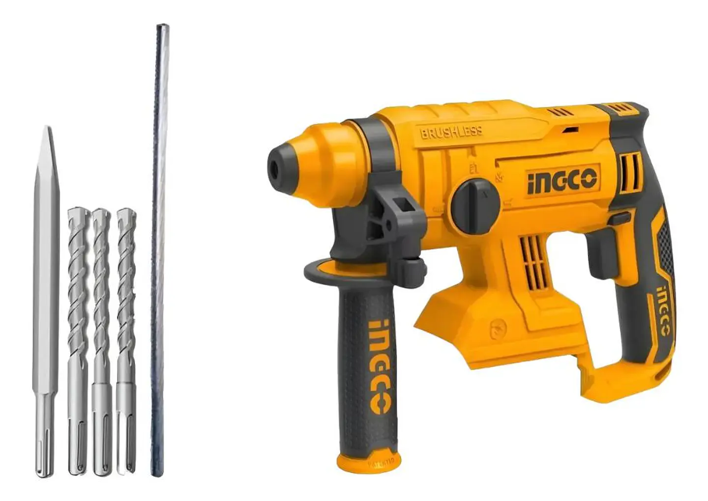 Rotomartillo Inalámbrico Brushless Ingco 20v Indus Crhli2201 Naranja Claro 60 Hz 1