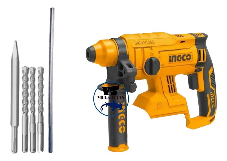 Rotomartillo Inalámbrico Brushless Ingco 20v Indus Crhli2201 Naranja Claro 60 Hz 5