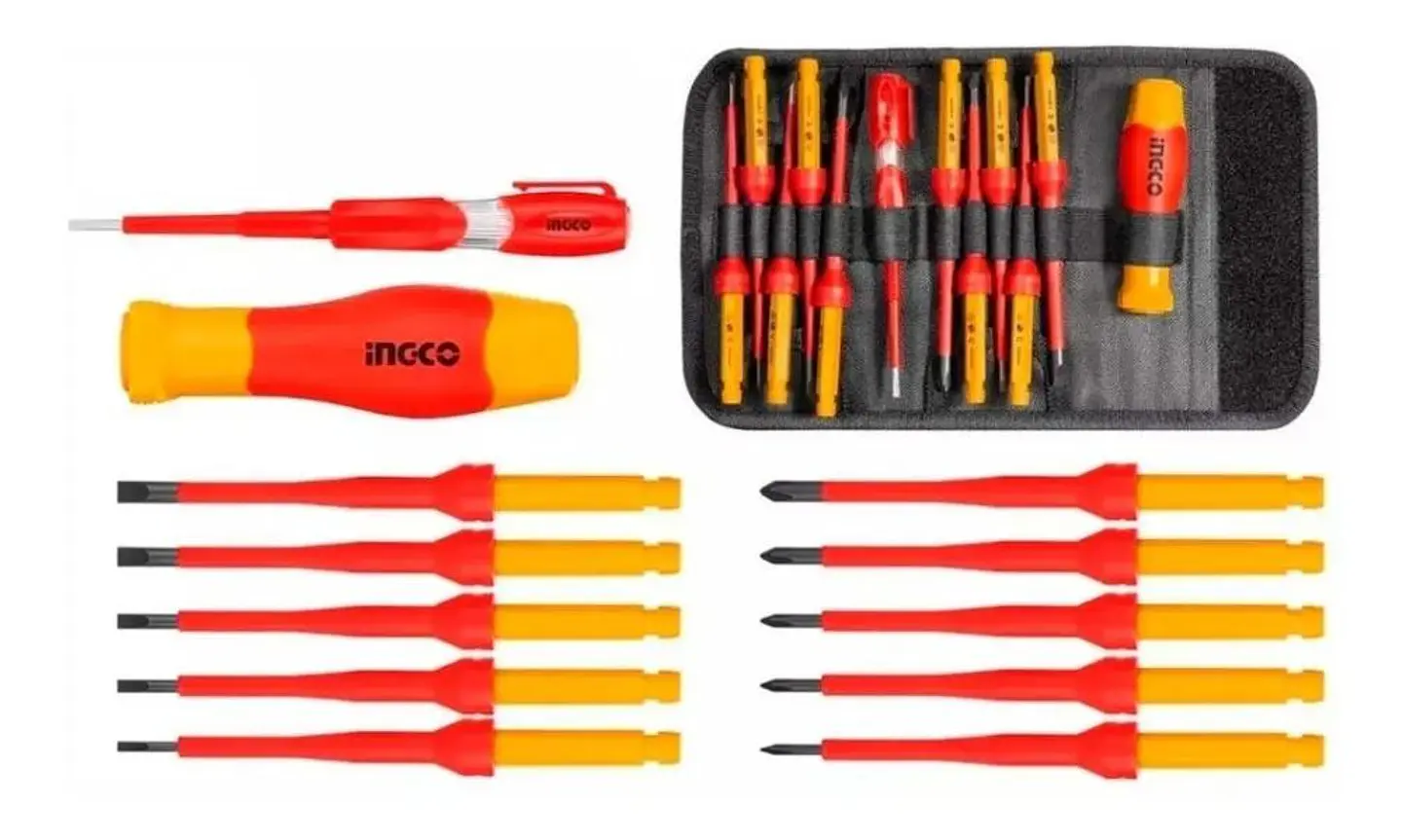 Set Aislado 12 Destornilladores Ingco Hkisd1201 - Smf 1