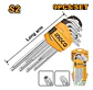 Set 9 Piezas Llaves Torx Llaves De Apriete T10 - T50 Ingco Plateado - Miniatura 5