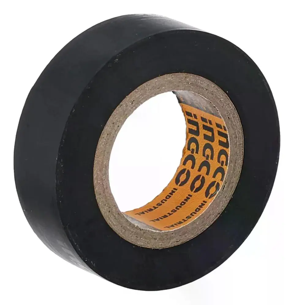 Set Cinta Aisladora Pvc 10 Piezas Negra 18mm X 9.5mt Ingco Negro Liso 6