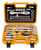 Set Dados Y Matraca Chicharra 25 Pzs 1/2 45t Ingco Hkts12251 Amarillo - Miniatura 1