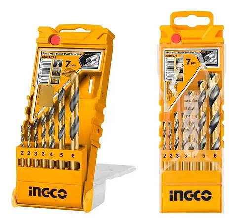 Set Juego De Brocas Para Metal 7 Piezas 2-6 Mm Ingco Akd1075