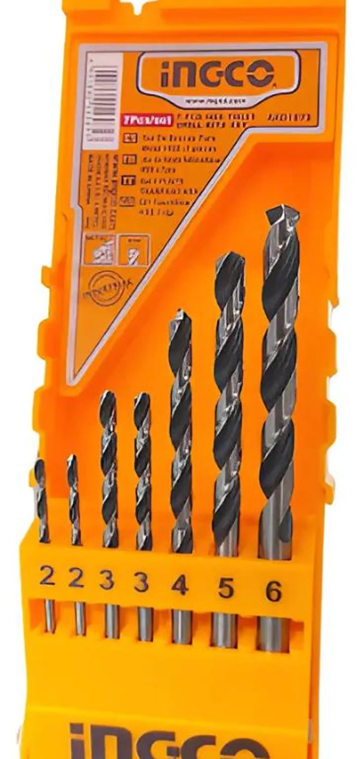 Set Juego De Brocas Para Metal 7 Piezas 2-6 Mm Ingco Akd1075 4