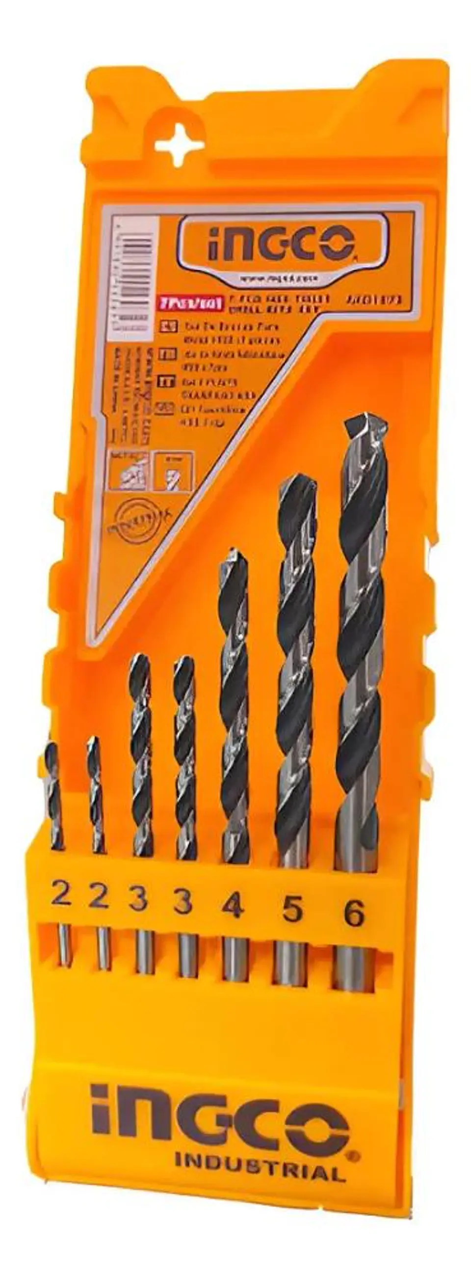 Set Juego De Brocas Para Metal 7 Piezas 2-6 Mm Ingco Akd1075 4